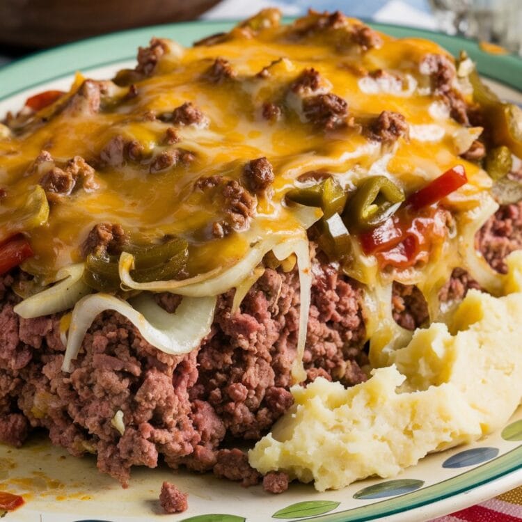 Philly Cheesesteak Meatloaf